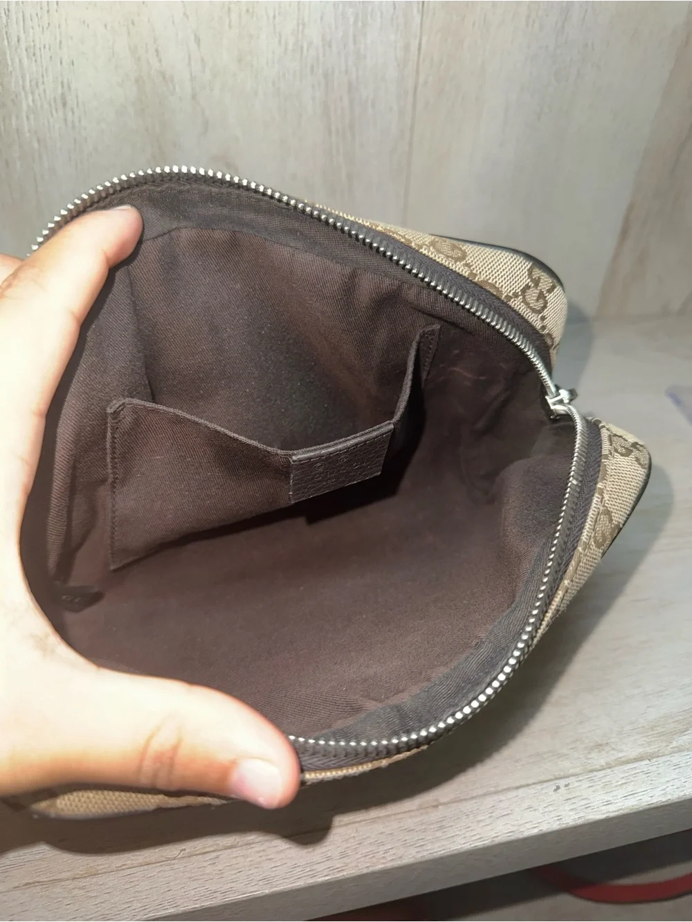 Gucci Beige GG Canvas Belt Bag